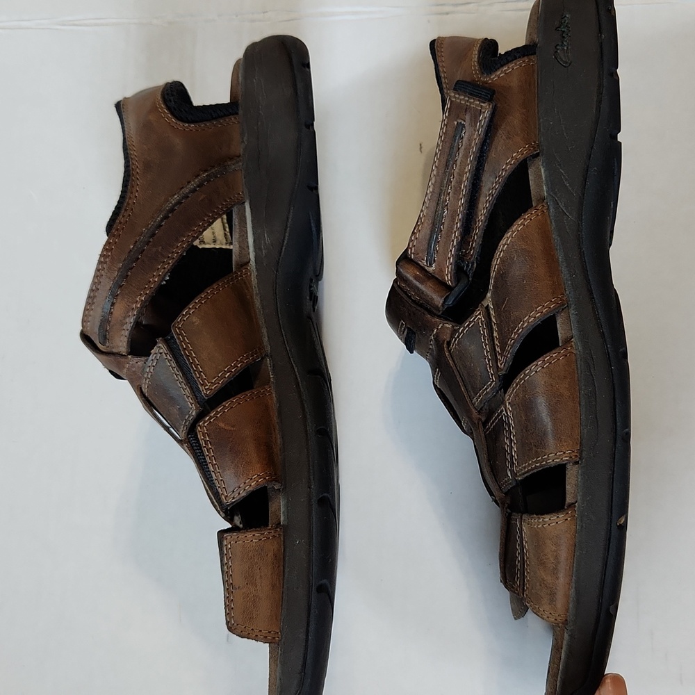 Men's Clark's Fisherman Sandals with Leather Upper and Thick Rubber Sole… - Picture 2 of 11